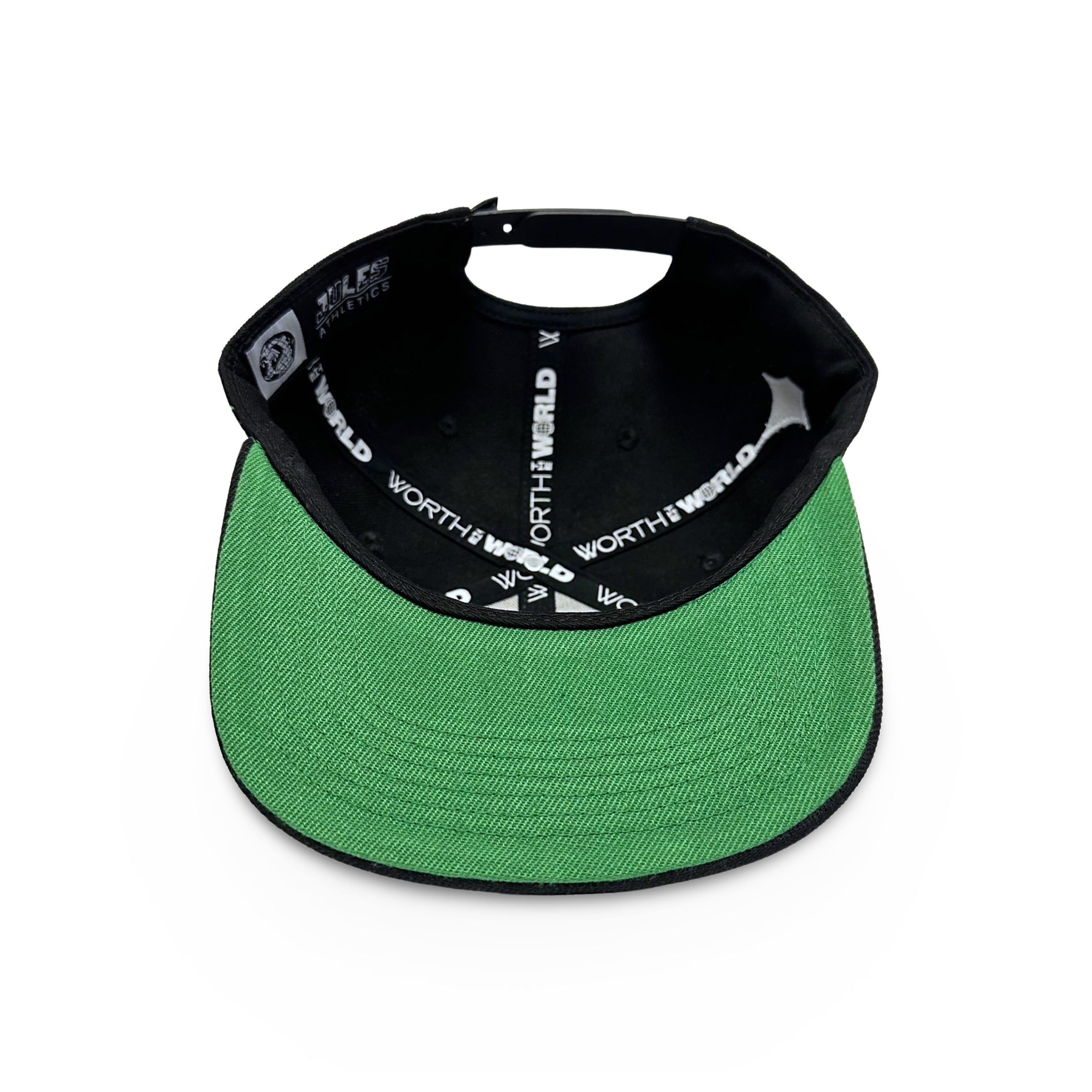 Worthy Snapback Hat Black