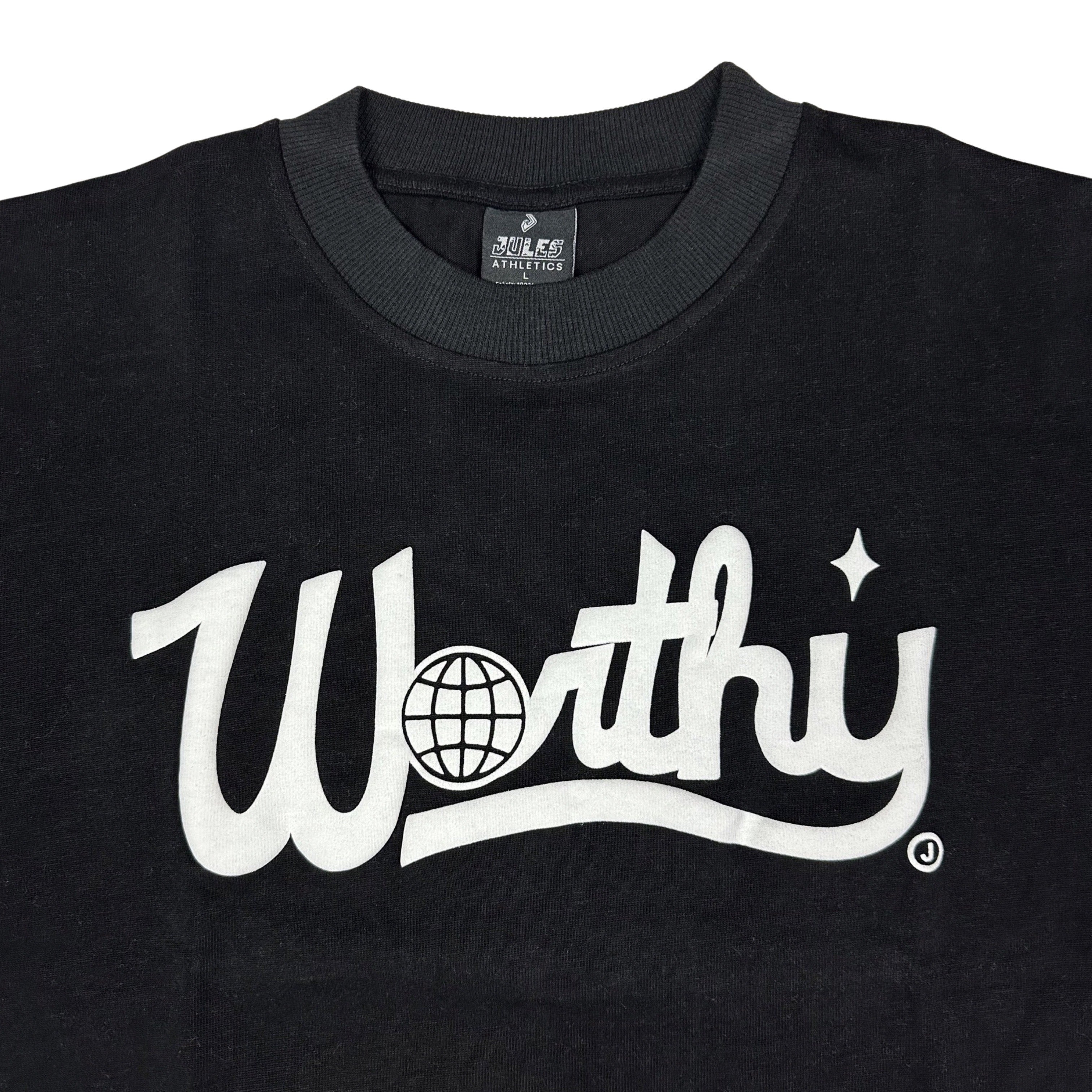 Minimalist Worthy Word Tee in Black