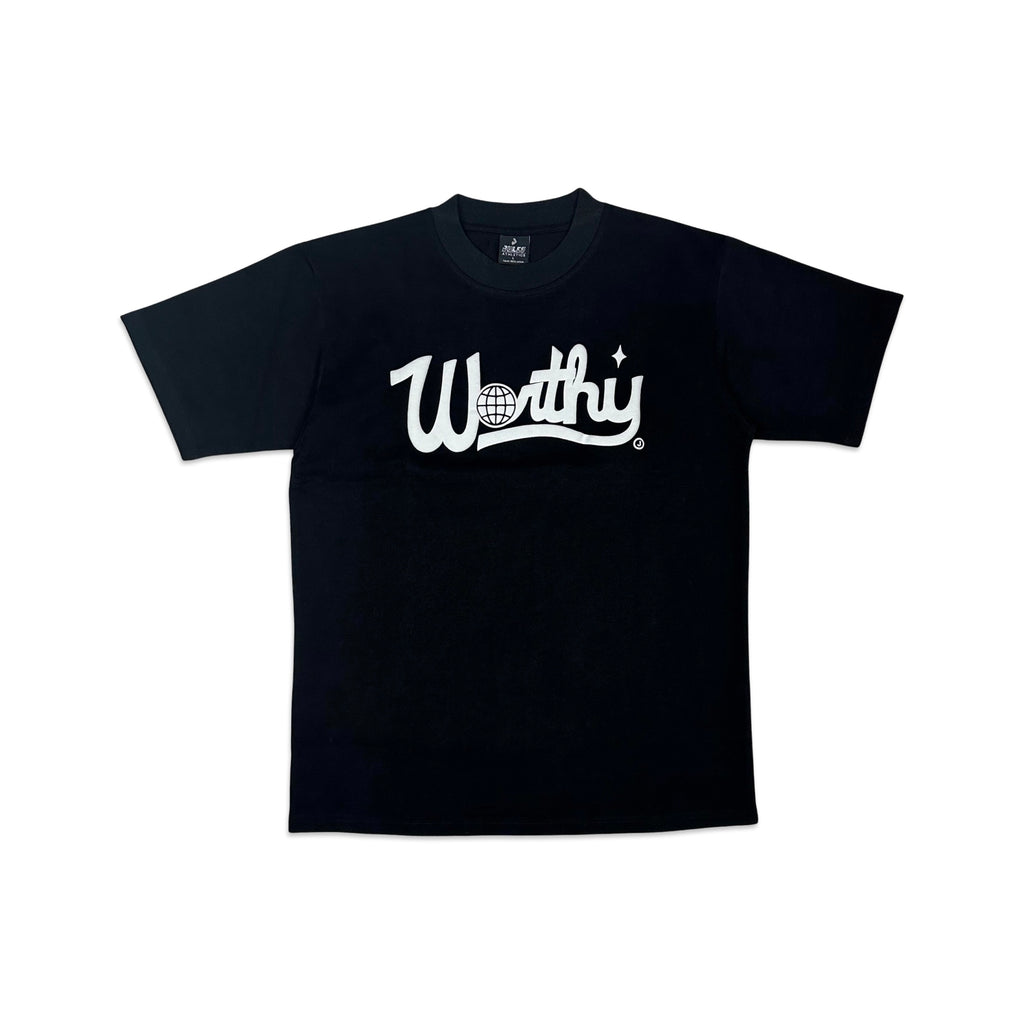 Minimalist Worthy Word Tee in Black