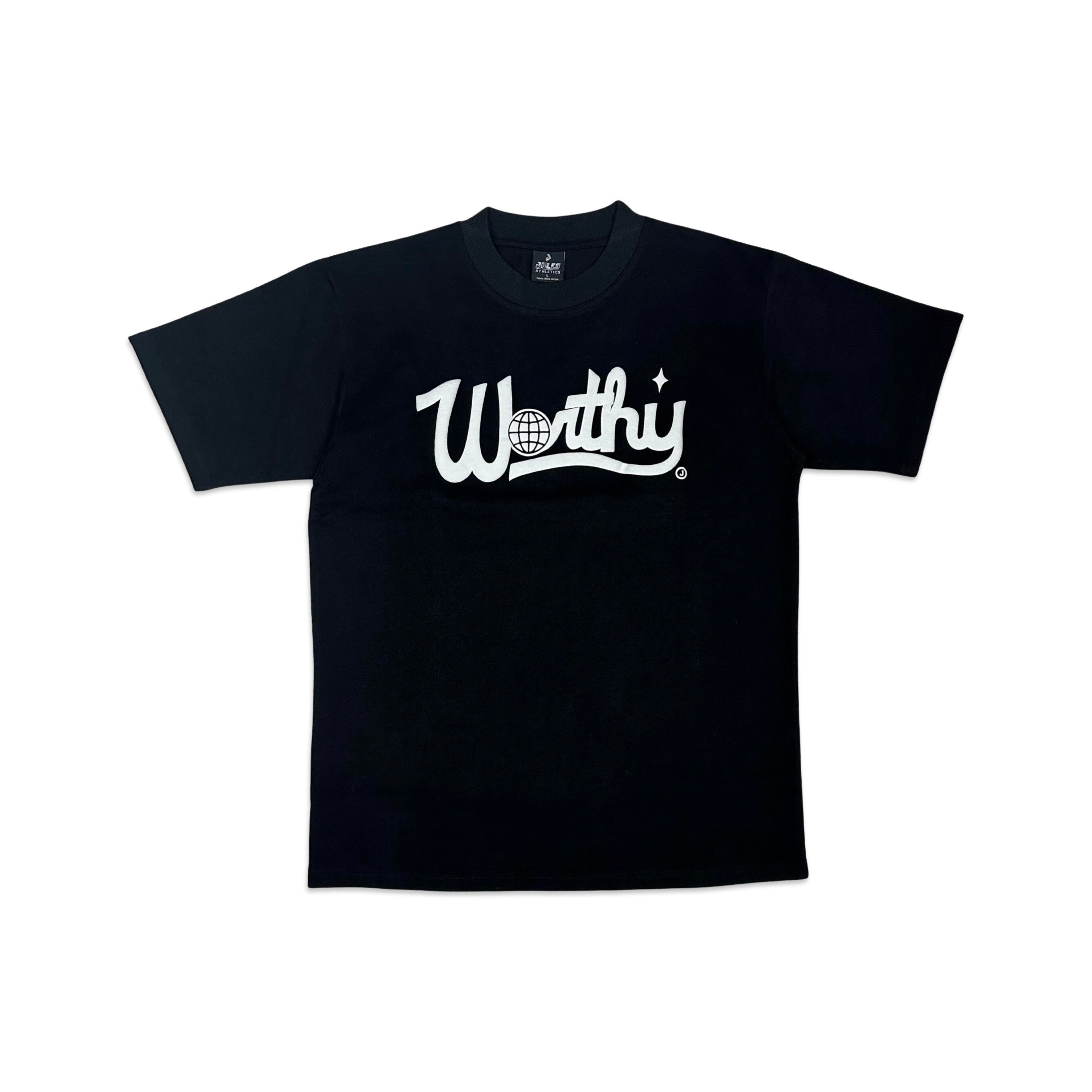 Minimalist Worthy Word Tee in Black