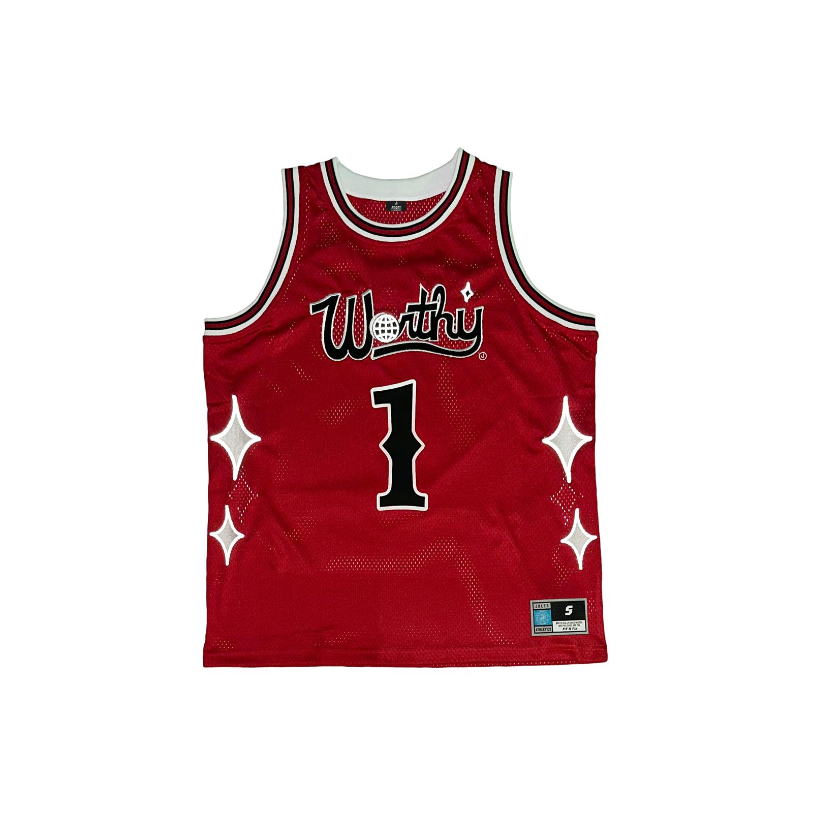 Worthy Mesh Basketball Jersey Red