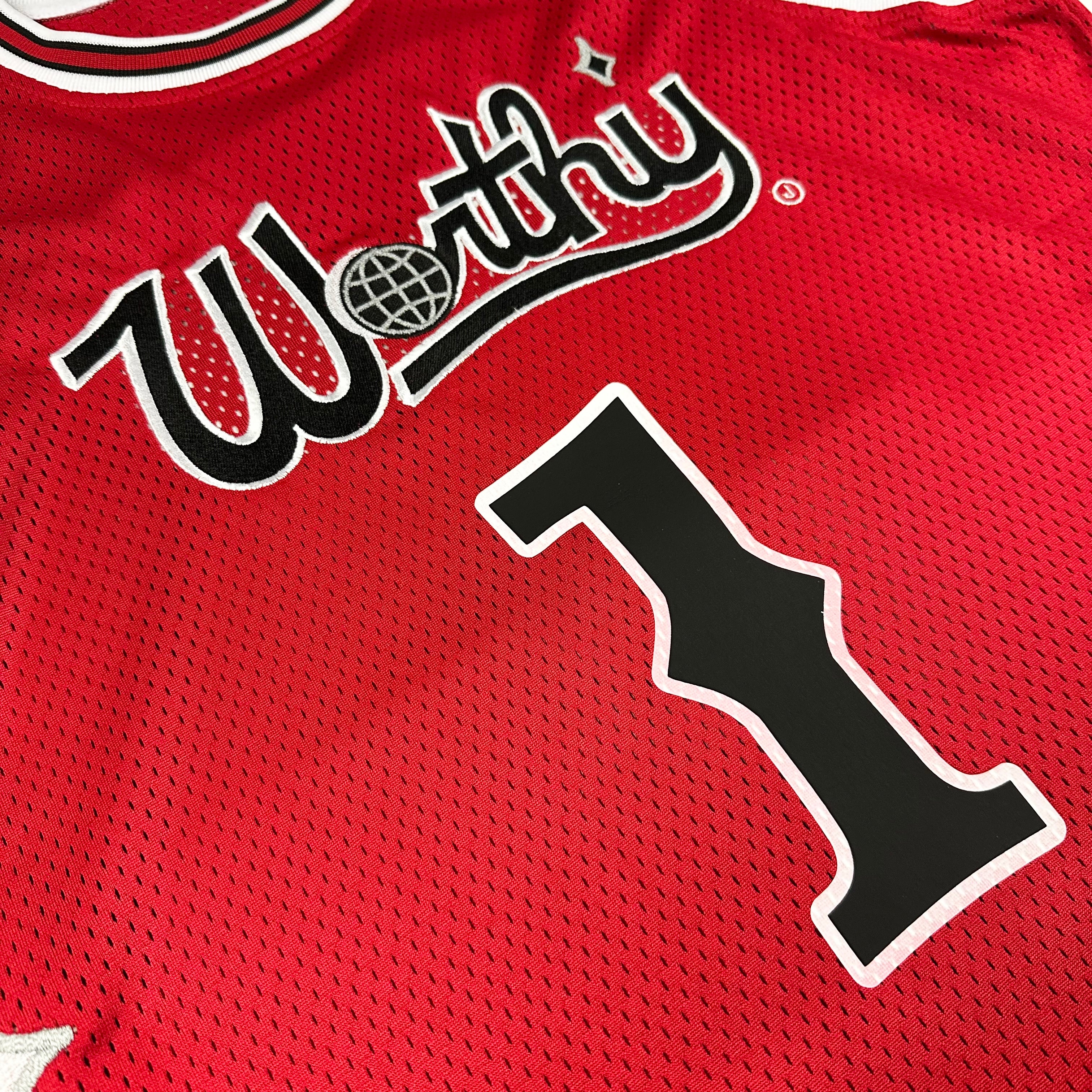 Worthy Mesh Basketball Jersey Red